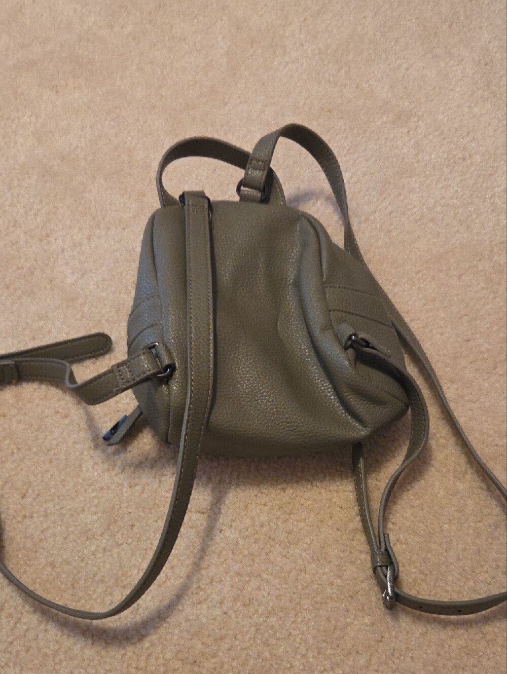Steve Madden Mini Olive Green Pebbled Backpack - Women's - Picture 4 of 4
